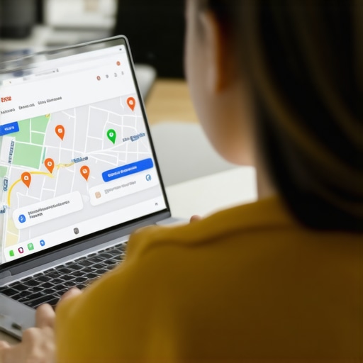 Support Chat on Google Maps Optimization Person chatting with Google support about Maps ranking issues