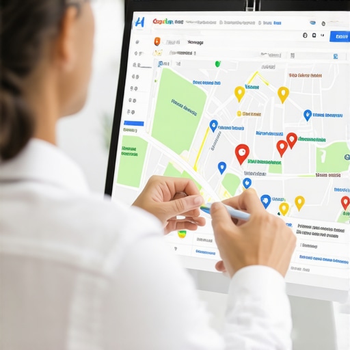 Consultant showing Google Maps strategies to a business owner.