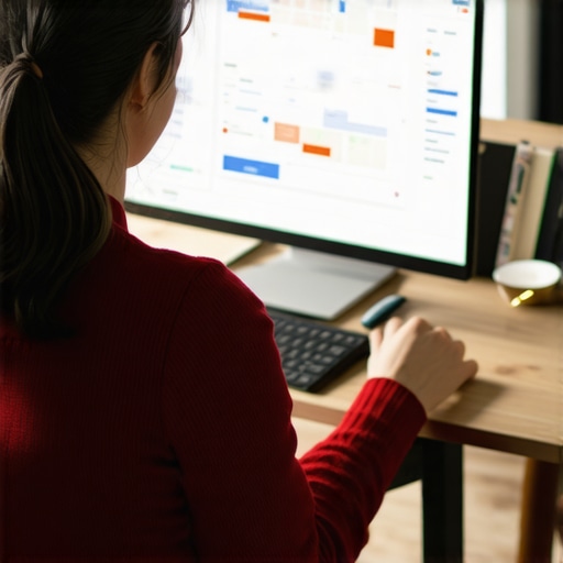 Marketing professional analyzing local SEO data and GMB profile