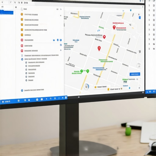 Person managing Google Maps listing on computer for local SEO improvement.