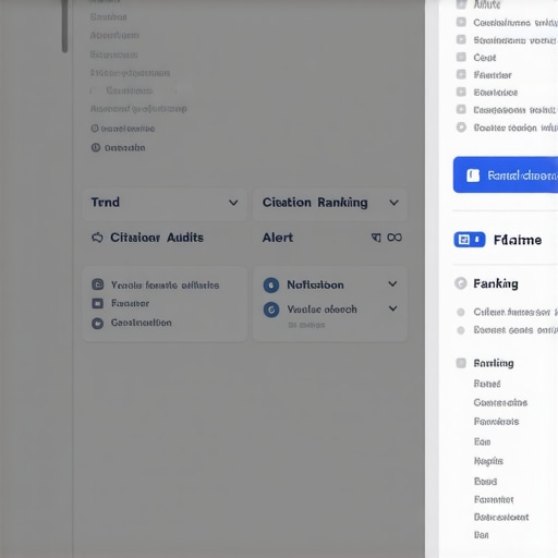 Local SEO Dashboard with Monitoring Tools Screenshot of local SEO tools displaying ranking graphs and citation status.