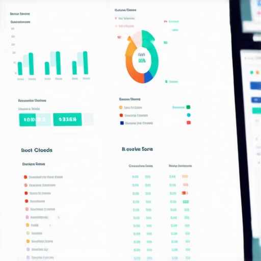 SEO Dashboard Monitoring Person analyzing local SEO metrics on a digital dashboard with charts and graphs.