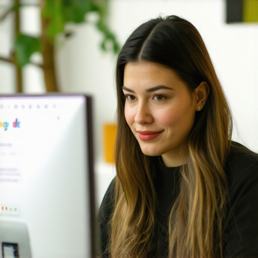 Person editing a Google My Business profile on a laptop.