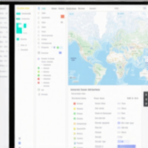 Using Advanced Map Maintenance Tools for Local SEO A detailed view of digital maps and analytics graphs on a computer monitor, illustrating local SEO management