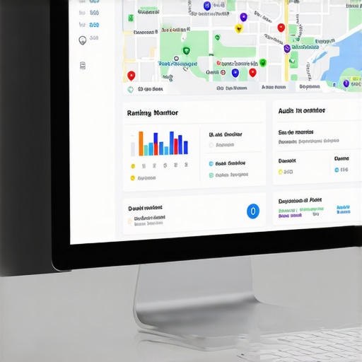 Screenshot of SEO audit tools and ranking dashboards for local maps support