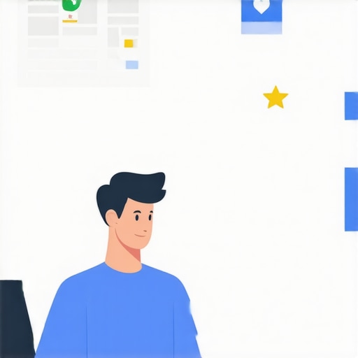 Business owner updating Google My Business profile on a computer